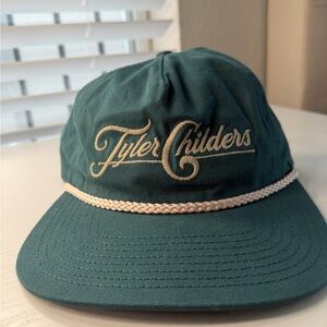 Teal Tyler Childers Cap with White Embroidery